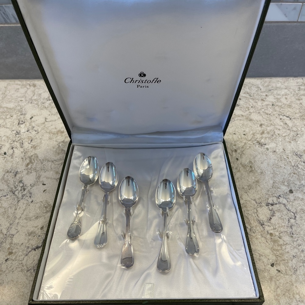 Vintage Christofle Paris set of 6 teaspoons‎